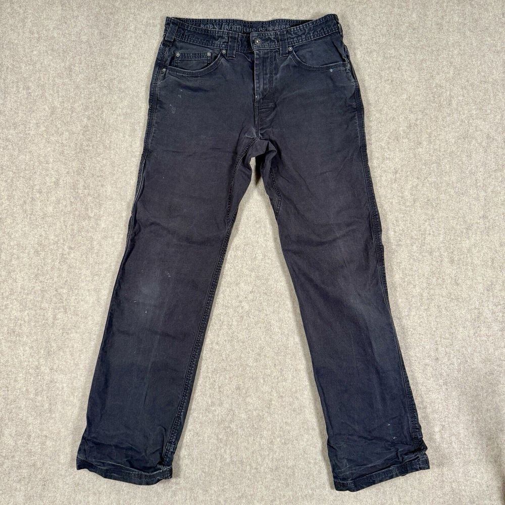 prAna Pants Mens 32x34 Black Bronson Organic Cotton Durable Outdoor Hiking